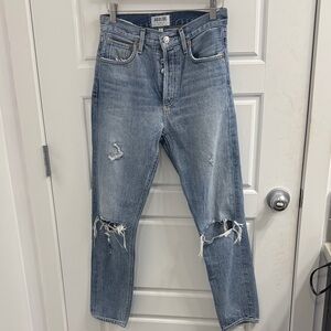 AGOLDE Jamie High Rise Classic Size 24 Button Fly Distressed